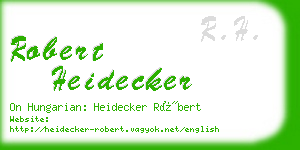robert heidecker business card